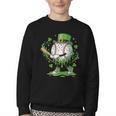 Baseball Drip For Boys Ice Cream Drip Youth St Patricks Day Youth Crewneck Sweatshirt