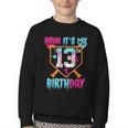 Baseball Drip Bruh It's My 13th Birthday Boy Ice Cream Drip Youth Crewneck Sweatshirt Baseball Drip Bruh It's My 13th Birthday Boy Ice Cream Drip Youth Crewneck Sweatshirt