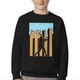 Baseball Drip Dripping Ice Cream Sport Player American Flag Youth Crewneck Sweatshirt