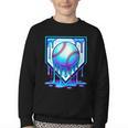Baseball Drip Ice Cream Blue Glow Melt Ball Graphic Youth Crewneck Sweatshirt Baseball Drip Ice Cream Blue Glow Melt Ball Graphic Youth Crewneck Sweatshirt