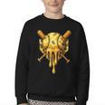 Baseball Drip Ice Cream Camo Cool Youth Crewneck Sweatshirt