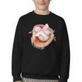 Baseball Drip Ice Cream Coquette Pink Bow Baseball Player Youth Crewneck Sweatshirt Baseball Drip Ice Cream Coquette Pink Bow Baseball Player Youth Crewneck Sweatshirt