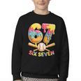 Baseball Drip Ice Cream Number 67 Player Lifestyle Youth Crewneck Sweatshirt