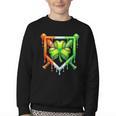 Baseball Drip Ice Cream St Patricks Day Shamrock Lucky Youth Crewneck Sweatshirt Baseball Drip Ice Cream St Patricks Day Shamrock Lucky Youth Crewneck Sweatshirt