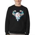 Baseball Drip Ice Cream Strong Character Youth Crewneck Sweatshirt