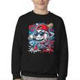 Baseball Drip Icecream Heart Valentine Day Boys Kids Red Youth Crewneck Sweatshirt