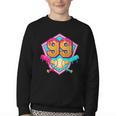 Baseball Drip Jersey Number 99 For Players & 99th Birthday Youth Crewneck Sweatshirt Baseball Drip Jersey Number 99 For Players & 99th Birthday Youth Crewneck Sweatshirt