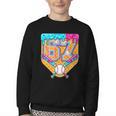 Baseball Drip Number 67 Ice Cream Home Plate Drip Youth Crewneck Sweatshirt