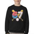Baseball Drip Number 67 Player 67th Birthday Meme Youth Crewneck Sweatshirt Baseball Drip Number 67 Player 67th Birthday Meme Youth Crewneck Sweatshirt