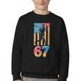 Baseball Drip USA Flag 67 Player 67th Birthday Ice Cream 67 Youth Crewneck Sweatshirt Baseball Drip USA Flag 67 Player 67th Birthday Ice Cream 67 Youth Crewneck Sweatshirt