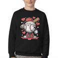 Baseball Drip Valentine Boys Women Men Hearts Sport Love Youth Crewneck Sweatshirt