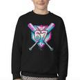 Baseball Dripping 67 Home Plate Six Seven Boy Kids Sports Youth Crewneck Sweatshirt Baseball Dripping 67 Home Plate Six Seven Boy Kids Sports Youth Crewneck Sweatshirt