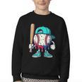 Baseball Drippy Style Apparel For Boys Youth Drip Baseball Youth Crewneck Sweatshirt
