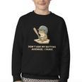 Baseball Frog Saying Batting Retro Artwork Youth Crewneck Sweatshirt Baseball Frog Saying Batting Retro Artwork Youth Crewneck Sweatshirt