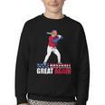 Make Baseball Great Again Donald Trump Baseball Youth Crewneck Sweatshirt