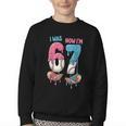 Baseball Ice Cream I Was 6 Now I'm 7 67 Birthday Boy Youth Crewneck Sweatshirt Baseball Ice Cream I Was 6 Now I'm 7 67 Birthday Boy Youth Crewneck Sweatshirt