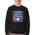 Baseball Ice Cream Drip 100 Days Of School Student Teacher Youth Crewneck Sweatshirt