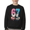 Baseball Ice Cream Drip 67 Hands Six Seven Boys Youth Crewneck Sweatshirt Baseball Ice Cream Drip 67 Hands Six Seven Boys Youth Crewneck Sweatshirt