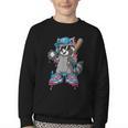 Baseball Ice Cream Drip For Boys And Girls Batter Game Day Youth Crewneck Sweatshirt