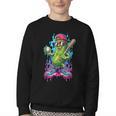 Baseball Ice Cream Drip Boys And Girls Batter Game Day Youth Crewneck Sweatshirt Baseball Ice Cream Drip Boys And Girls Batter Game Day Youth Crewneck Sweatshirt