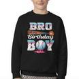Baseball Ice Cream Drip Bro Of The Birthday Boy Youth Crewneck Sweatshirt
