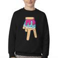 Baseball Ice Cream Drip Home Plate Glove Respect Drip 2 Side Youth Crewneck Sweatshirt Baseball Ice Cream Drip Home Plate Glove Respect Drip 2 Side Youth Crewneck Sweatshirt