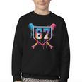 Baseball Ice Cream Drip Number 67 Player 67th Birthday 6 7 Youth Crewneck Sweatshirt Baseball Ice Cream Drip Number 67 Player 67th Birthday 6 7 Youth Crewneck Sweatshirt