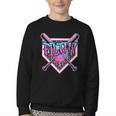 Baseball Ice Cream Drip Pitcher Filthy Youth Crewneck Sweatshirt