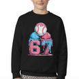 Baseball Ice Cream Drip Six Seven Gen Alpha Meme 67 Youth Crewneck Sweatshirt