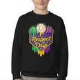 Baseball Ice Cream Respect The Drip Mardi Gras Carnival Boys Youth Crewneck Sweatshirt Baseball Ice Cream Respect The Drip Mardi Gras Carnival Boys Youth Crewneck Sweatshirt