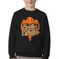 Baseball Lifestyle Home Plate Orange Ice Cream Drip Men Boys Youth Crewneck Sweatshirt Baseball Lifestyle Home Plate Orange Ice Cream Drip Men Boys Youth Crewneck Sweatshirt