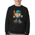 Baseball Lifestyle Youth Baseball Drip Icecream Youth Crewneck Sweatshirt