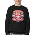 Baseball Is My Love Language Valentine Youth Crewneck Sweatshirt