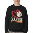 Baseball Nannie Baseball Heart Family Matching Youth Crewneck Sweatshirt Baseball Nannie Baseball Heart Family Matching Youth Crewneck Sweatshirt