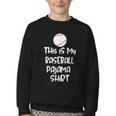 This Is My Baseball Pajama Shirt For Players Teens Boys Girl Youth Crewneck Sweatshirt