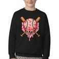 Baseball Pink Camo Ice Cream Youth Boys Girls Youth Crewneck Sweatshirt Baseball Pink Camo Ice Cream Youth Boys Girls Youth Crewneck Sweatshirt
