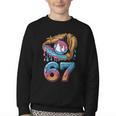 Baseball Player 67 Number 67th Sports Ice Cream Drip Youth Crewneck Sweatshirt Baseball Player 67 Number 67th Sports Ice Cream Drip Youth Crewneck Sweatshirt