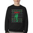 Baseball Player Christmas Pajama Send It Xmas PJs Boys Youth Crewneck Sweatshirt