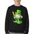 Baseball Player Ice Cream Drip Shamrocks St Patrick's Day Youth Crewneck Sweatshirt Baseball Player Ice Cream Drip Shamrocks St Patrick's Day Youth Crewneck Sweatshirt
