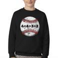 Baseball Red Stitches Sport Graphic 6432 Youth Crewneck Sweatshirt