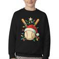 Baseball Santa Christmas Ball Baseball Lover Player Boys Youth Crewneck Sweatshirt Baseball Santa Christmas Ball Baseball Lover Player Boys Youth Crewneck Sweatshirt