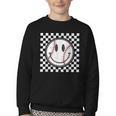 Baseball Season Happy Game Day Trendy Sports Vintage Youth Crewneck Sweatshirt