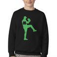 Baseball Shamrock St Patrick's Day Saint Paddy's Youth Crewneck Sweatshirt