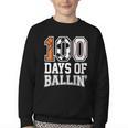 Baseball Soccer Basketball 100 Days Of School Youth Crewneck Sweatshirt Baseball Soccer Basketball 100 Days Of School Youth Crewneck Sweatshirt