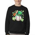 Baseball St Patricks Day Lucky Baseball Player Shamrock Youth Crewneck Sweatshirt Baseball St Patricks Day Lucky Baseball Player Shamrock Youth Crewneck Sweatshirt
