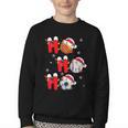 Basketball Baseball Soccer Christmas Ho Ho Ho Santa Xmas Youth Crewneck Sweatshirt Basketball Baseball Soccer Christmas Ho Ho Ho Santa Xmas Youth Crewneck Sweatshirt