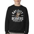 Bay City Beavers Baseball Club Estd 1913 Youth Crewneck Sweatshirt Bay City Beavers Baseball Club Estd 1913 Youth Crewneck Sweatshirt
