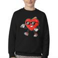 Boy Valentines Day Heart Love Baseball Boys Men Kids Youth Crewneck Sweatshirt
