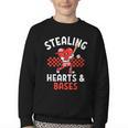 Boys Baseball Valentines Day Stealing Hearts Valentine Kids Youth Crewneck Sweatshirt Boys Baseball Valentines Day Stealing Hearts Valentine Kids Youth Crewneck Sweatshirt