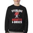 Boys Baseball Valentines Shirt Sterling Hearts Baseball Youth Crewneck Sweatshirt Boys Baseball Valentines Shirt Sterling Hearts Baseball Youth Crewneck Sweatshirt